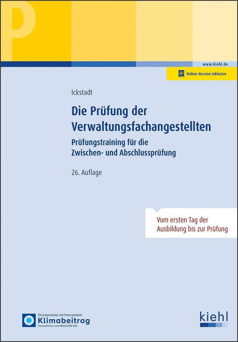 Cover: 9783470106168 | Die Prüfung der Verwaltungsfachangestellten | Ewald Ickstadt | Bundle