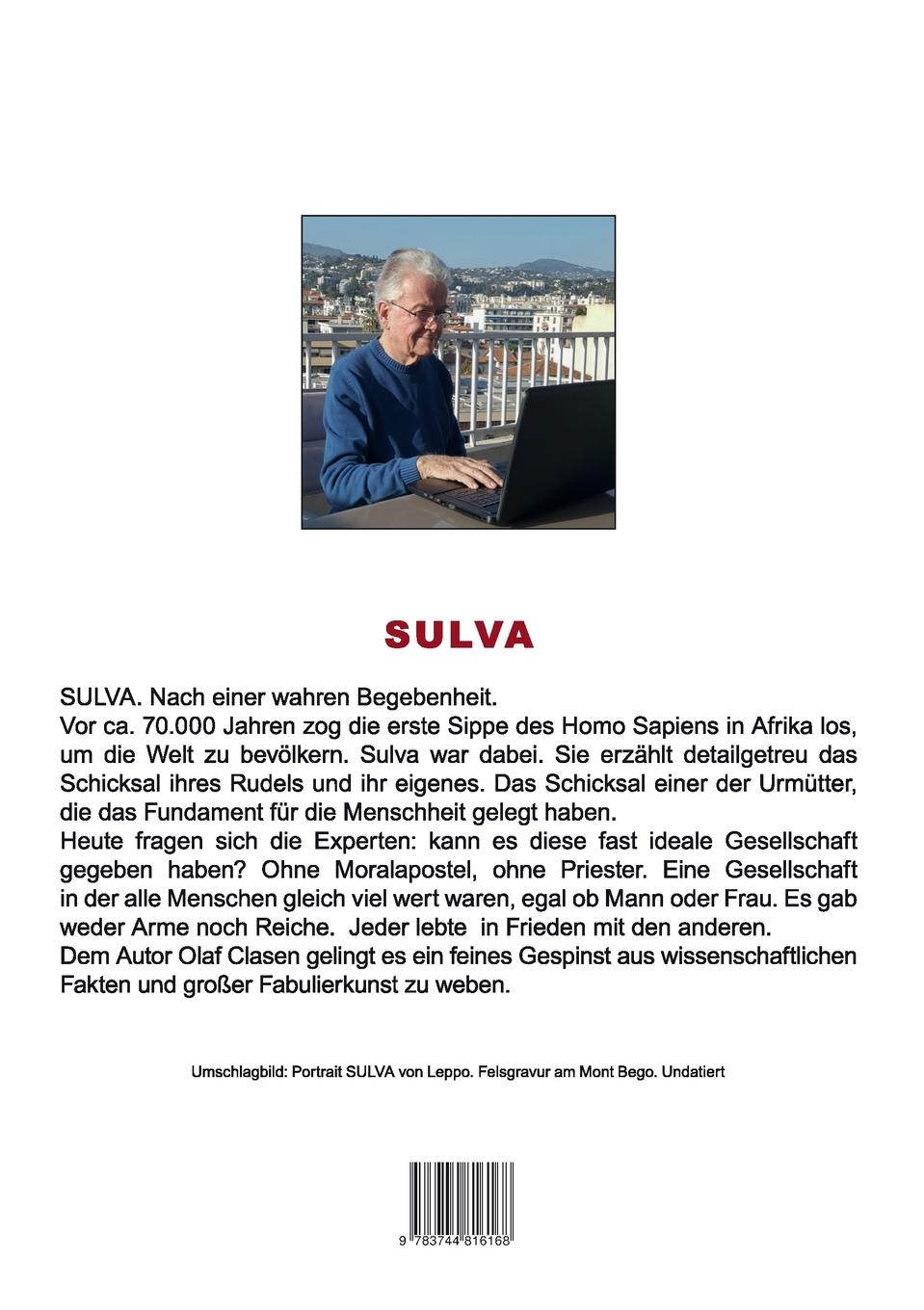 Rückseite: 9783744816168 | Sulva | Erste autorisierte Biografie einer Steinzeitfrau | Olaf Clasen