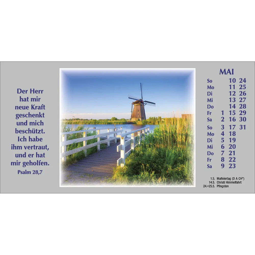 Bild: 9783754886168 | Wege zur Stille 2026 | Autokalender mit Psalmworten und Farbfotos