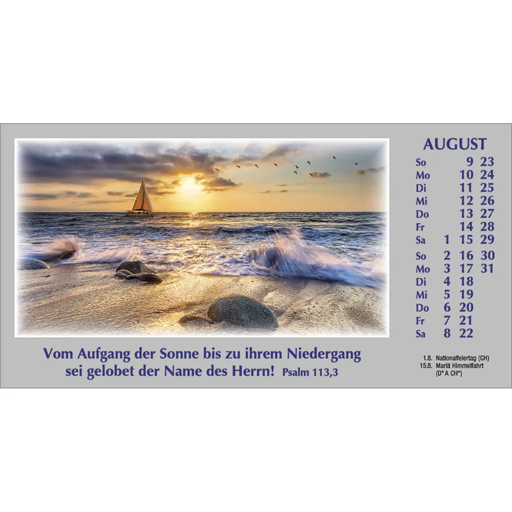 Bild: 9783754886168 | Wege zur Stille 2026 | Autokalender mit Psalmworten und Farbfotos