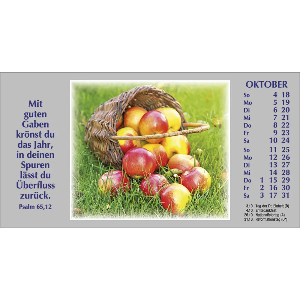 Bild: 9783754886168 | Wege zur Stille 2026 | Autokalender mit Psalmworten und Farbfotos