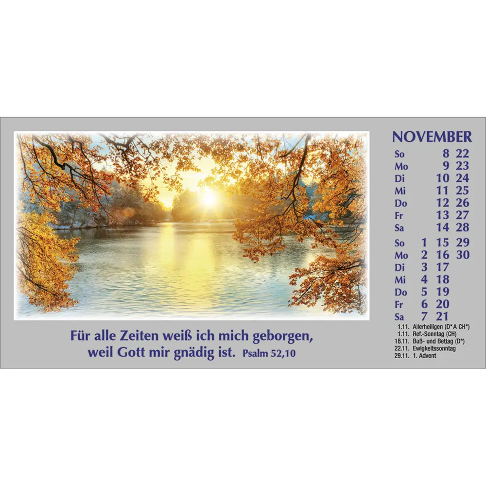 Bild: 9783754886168 | Wege zur Stille 2026 | Autokalender mit Psalmworten und Farbfotos