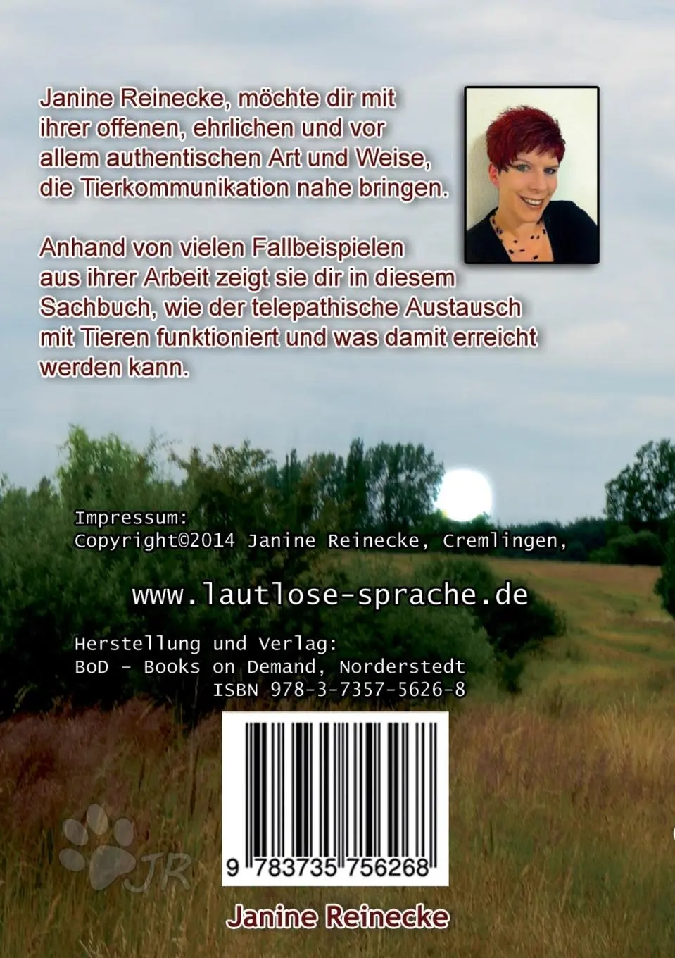 Rückseite: 9783735756268 | Tierkommunikation | Janine Reinecke | Taschenbuch | 124 S. | Deutsch