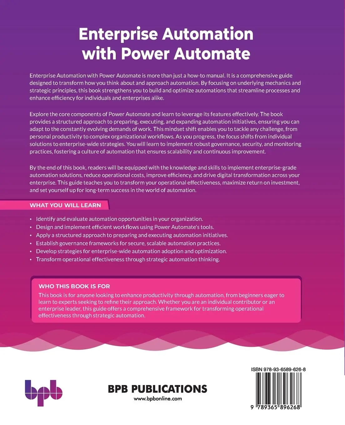 Rückseite: 9789365896268 | Enterprise Automation with Power Automate | Michael Heath | Buch