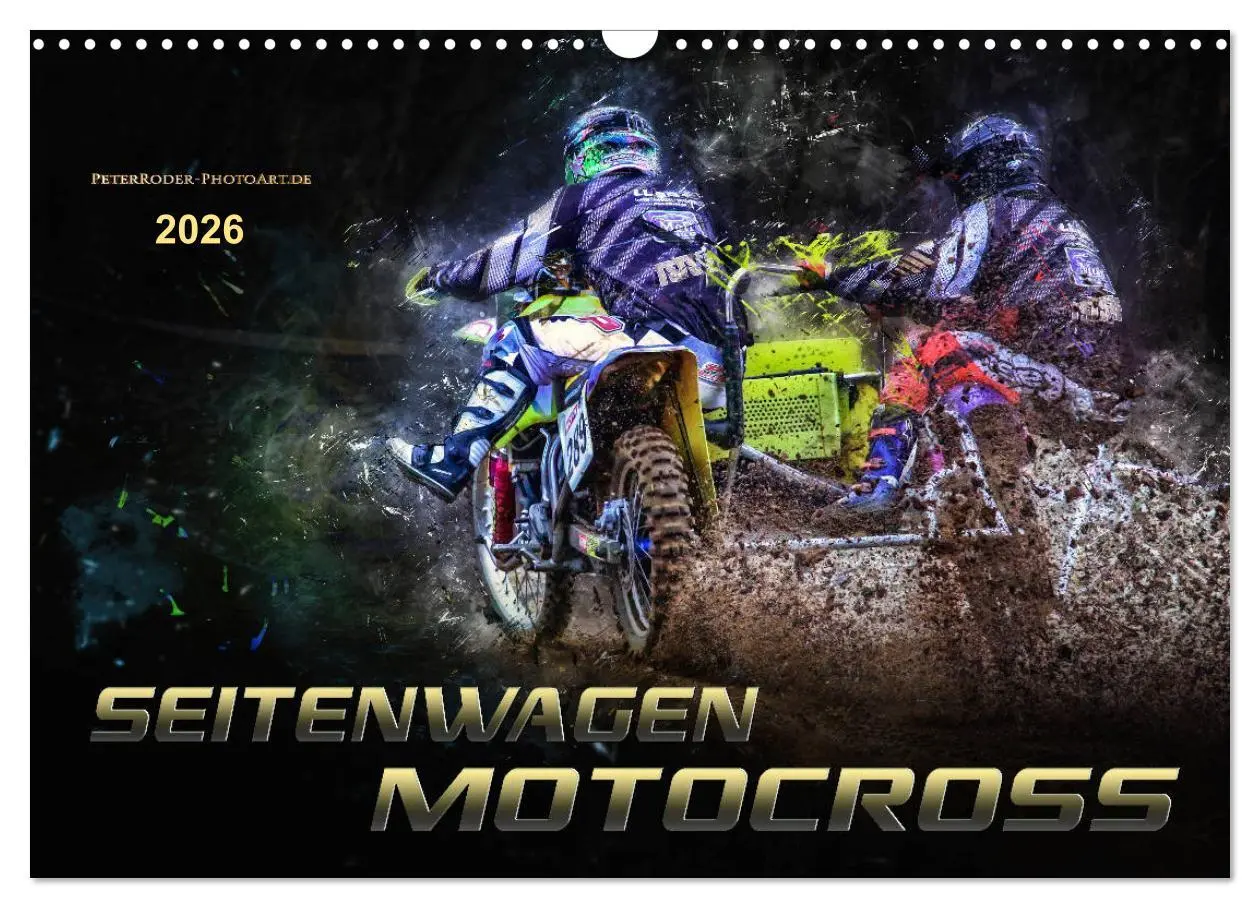 Cover: 9783457866368 | Seitenwagen Motocross (Wandkalender 2026 DIN A3 quer), CALVENDO...