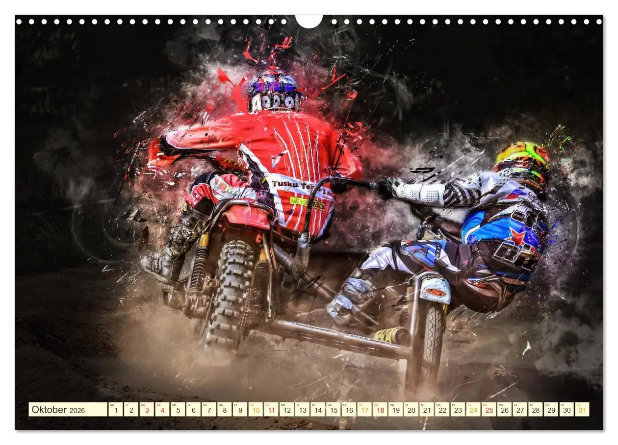 Bild: 9783457866368 | Seitenwagen Motocross (Wandkalender 2026 DIN A3 quer), CALVENDO...