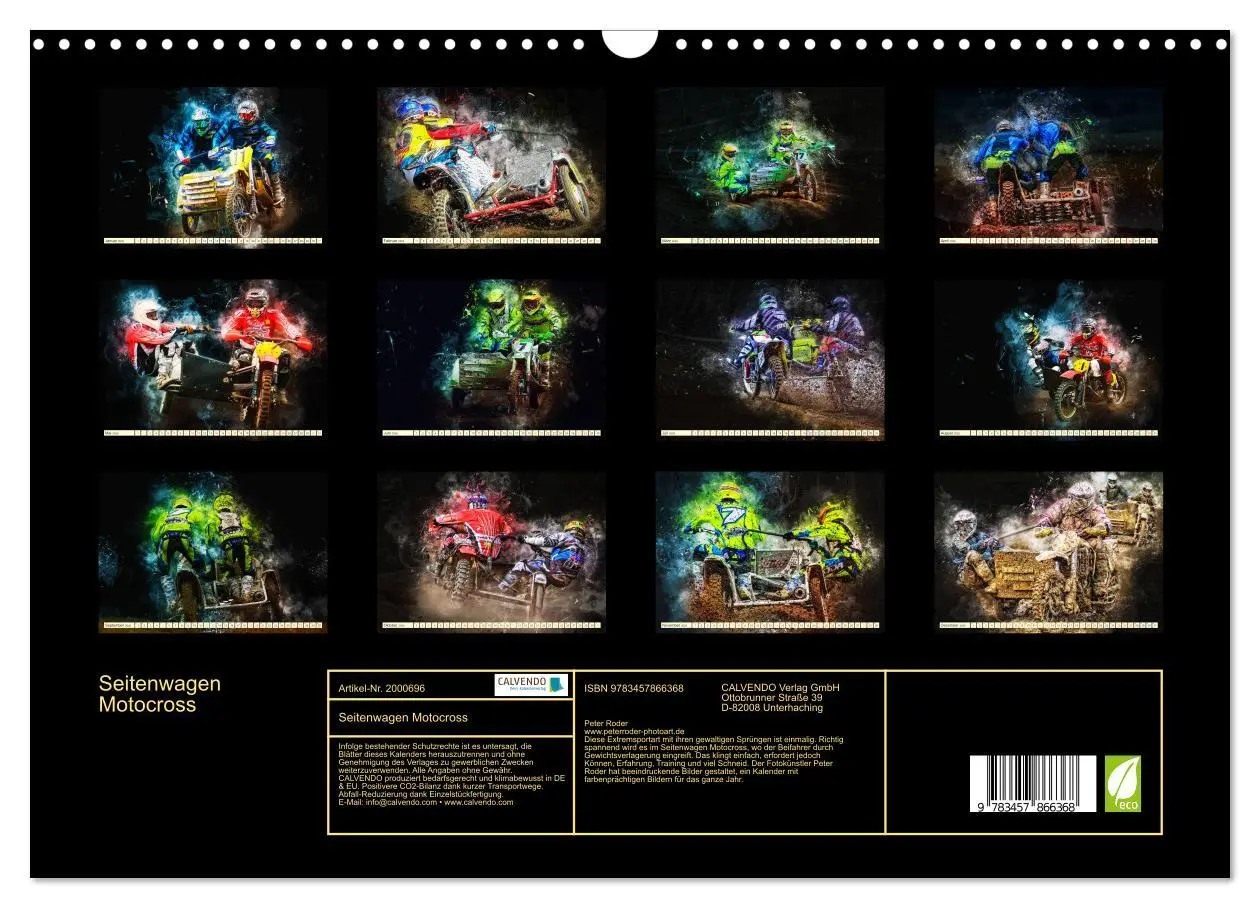 Bild: 9783457866368 | Seitenwagen Motocross (Wandkalender 2026 DIN A3 quer), CALVENDO...