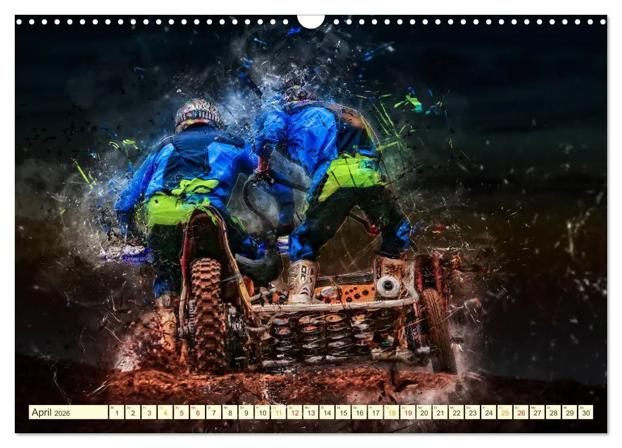 Bild: 9783457866368 | Seitenwagen Motocross (Wandkalender 2026 DIN A3 quer), CALVENDO...