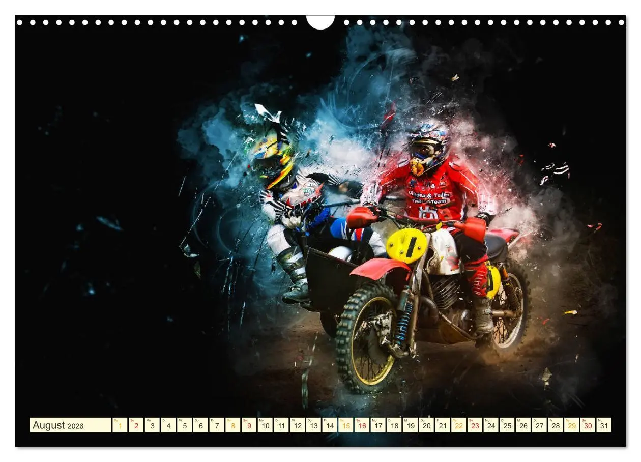 Bild: 9783457866368 | Seitenwagen Motocross (Wandkalender 2026 DIN A3 quer), CALVENDO...