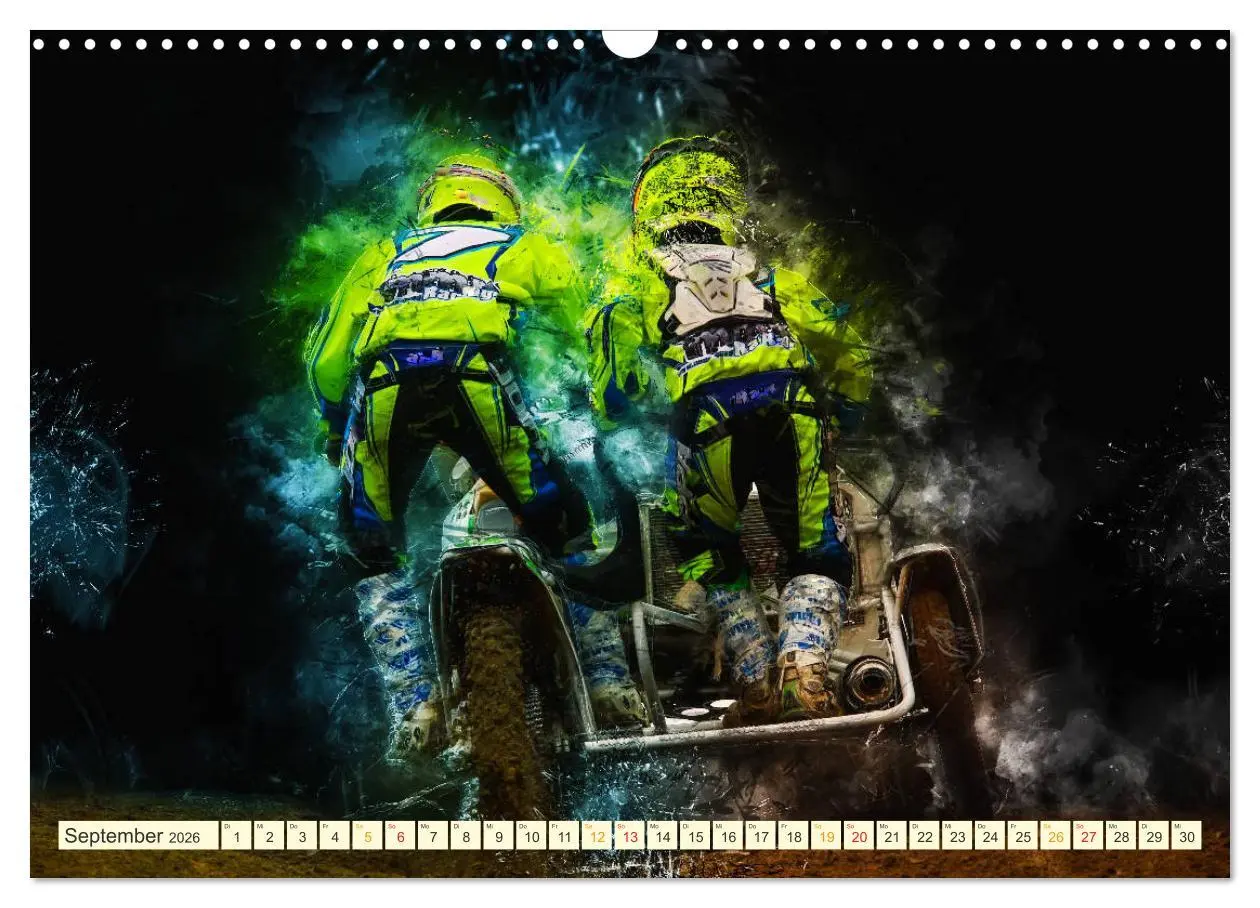 Bild: 9783457866368 | Seitenwagen Motocross (Wandkalender 2026 DIN A3 quer), CALVENDO...