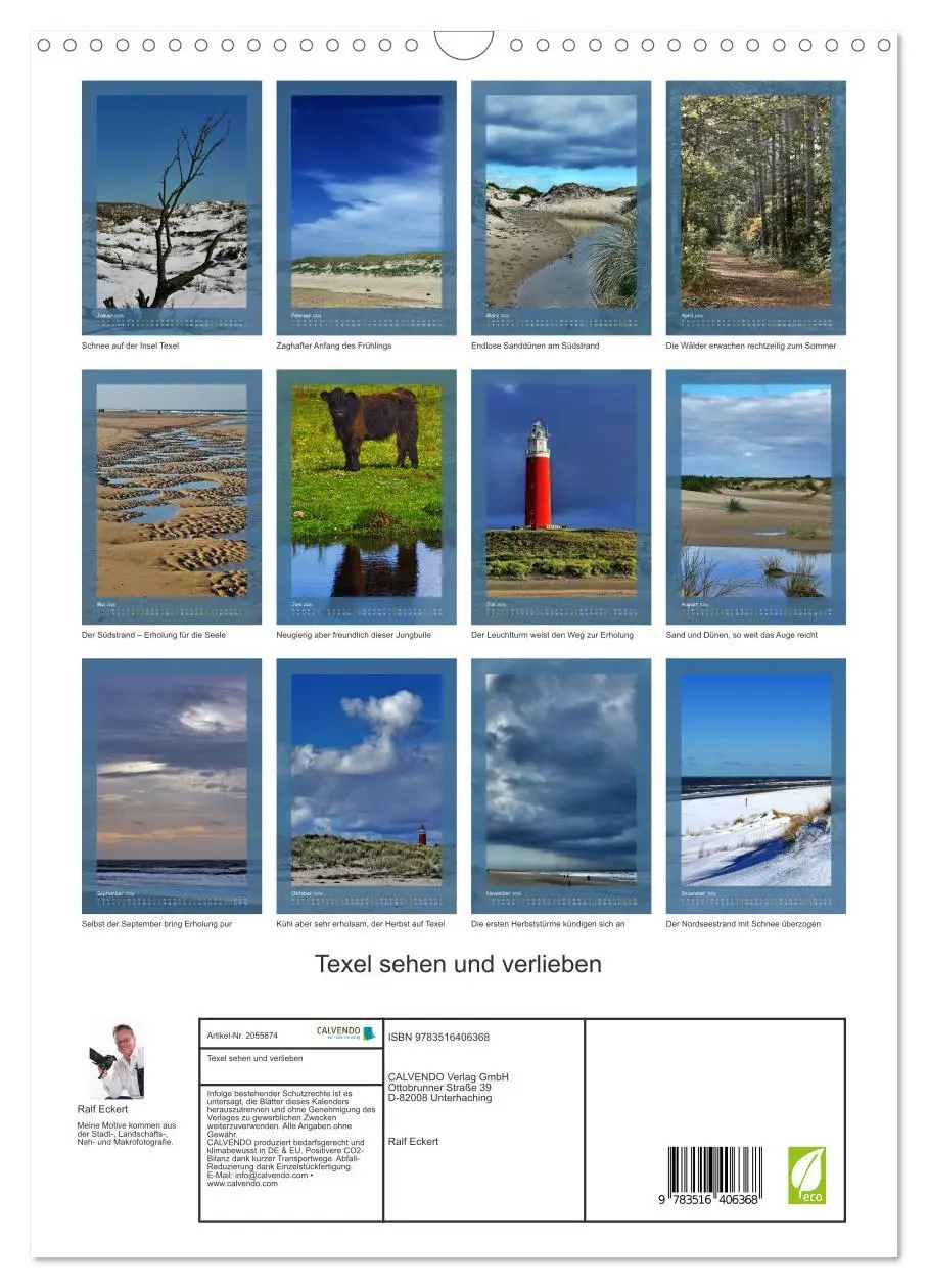 Bild: 9783516406368 | Texel sehen und verlieben (Wandkalender 2026 DIN A3 hoch), CALVENDO...