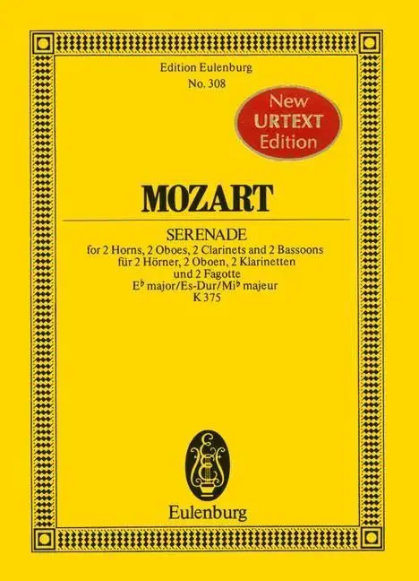 Cover: 9783795766368 | Serenade In E Flat K.375 | Wolfgang Amadeus Mozart | Studienpartitur