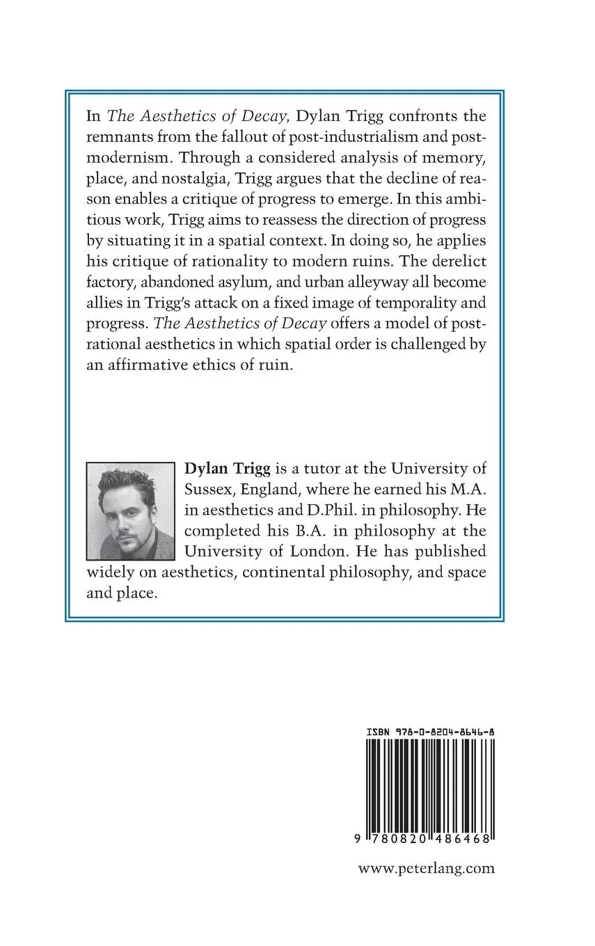 Rückseite: 9780820486468 | The Aesthetics of Decay | Dylan Trigg | Buch | Gebunden | Englisch