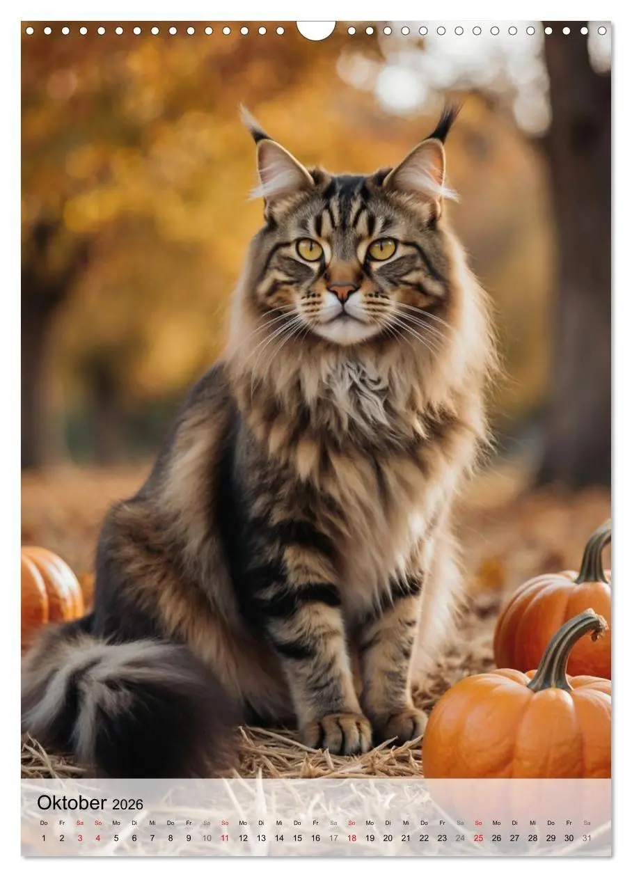 Bild: 9783516706468 | Maine Coon Kalender - Majestätische Katzen in der Natur...