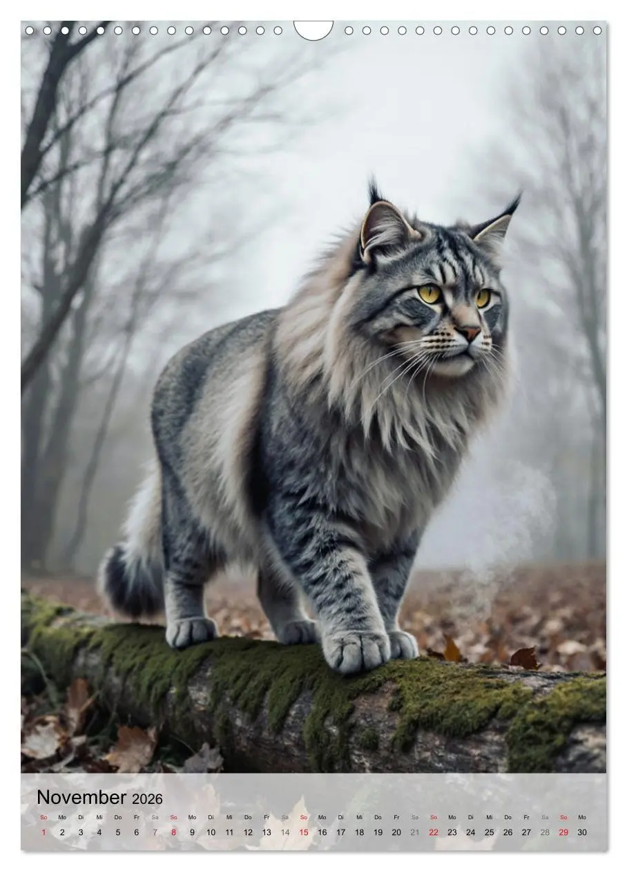 Bild: 9783516706468 | Maine Coon Kalender - Majestätische Katzen in der Natur...