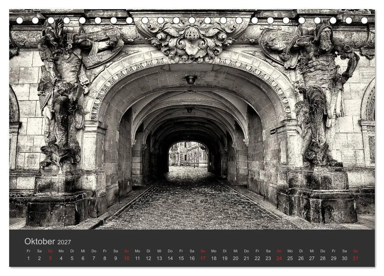 Bild: 9783594166468 | Dresden Schwarz Weiss 2027 (Tischkalender 2027 DIN A5 quer),...