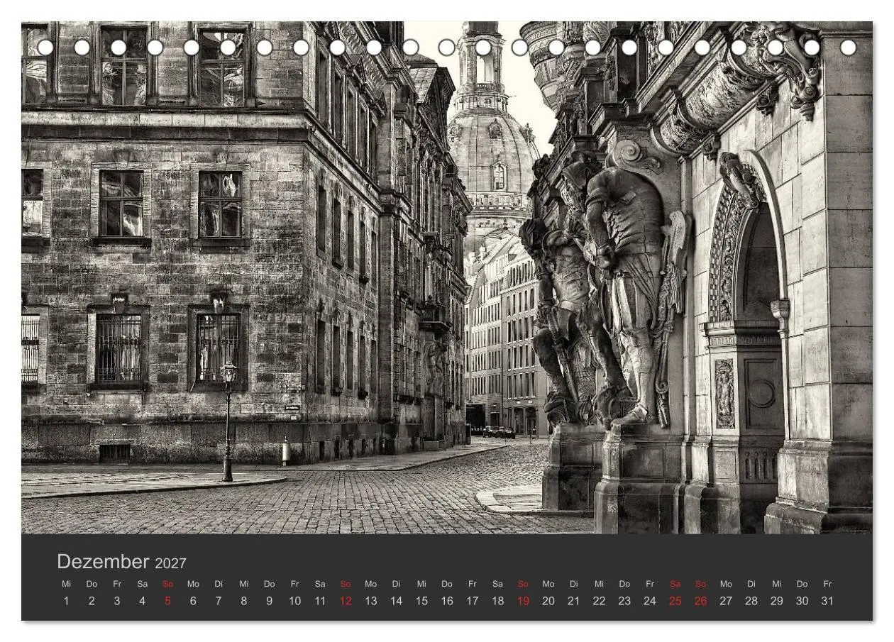 Bild: 9783594166468 | Dresden Schwarz Weiss 2027 (Tischkalender 2027 DIN A5 quer),...