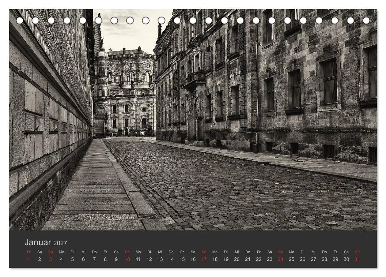 Bild: 9783594166468 | Dresden Schwarz Weiss 2027 (Tischkalender 2027 DIN A5 quer),...