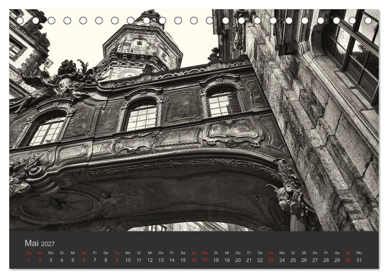 Bild: 9783594166468 | Dresden Schwarz Weiss 2027 (Tischkalender 2027 DIN A5 quer),...