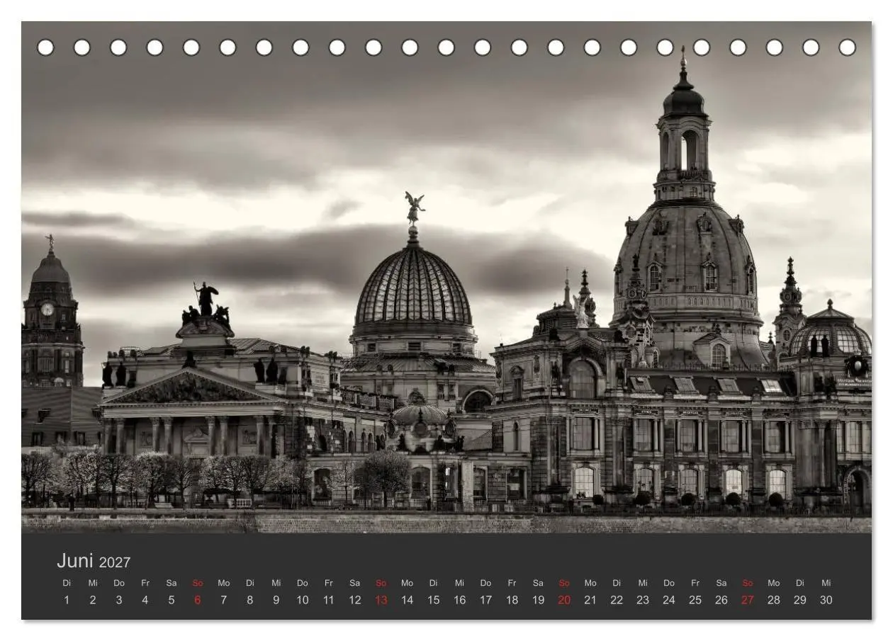 Bild: 9783594166468 | Dresden Schwarz Weiss 2027 (Tischkalender 2027 DIN A5 quer),...