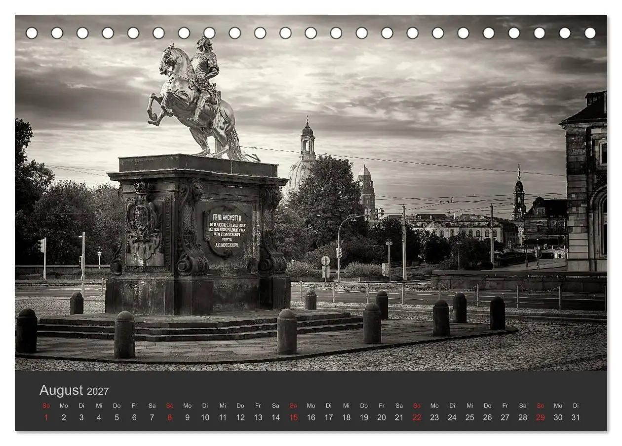 Bild: 9783594166468 | Dresden Schwarz Weiss 2027 (Tischkalender 2027 DIN A5 quer),...