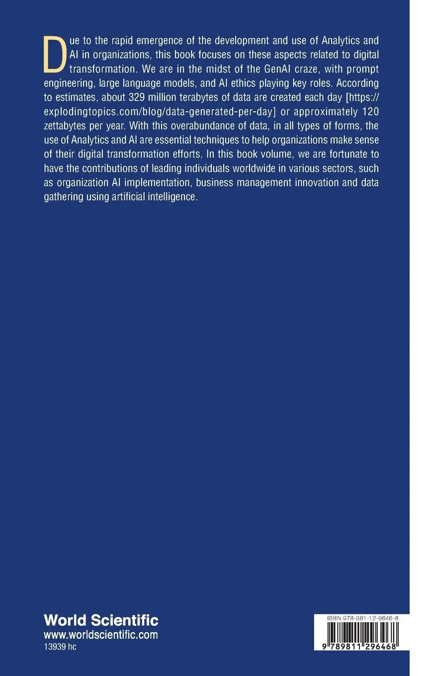 Rückseite: 9789811296468 | ACHIEVING DIGITAL TRANSFORMATION THROUGH ANALYTICS AND AI | Liebowitz