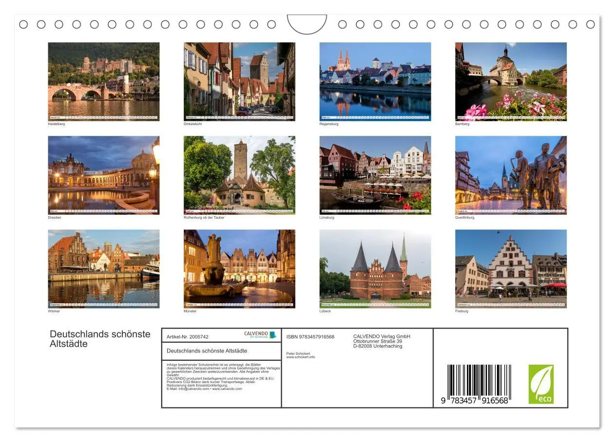 Bild: 9783457916568 | Deutschlands schönste Altstädte (Wandkalender 2026 DIN A4 quer),...