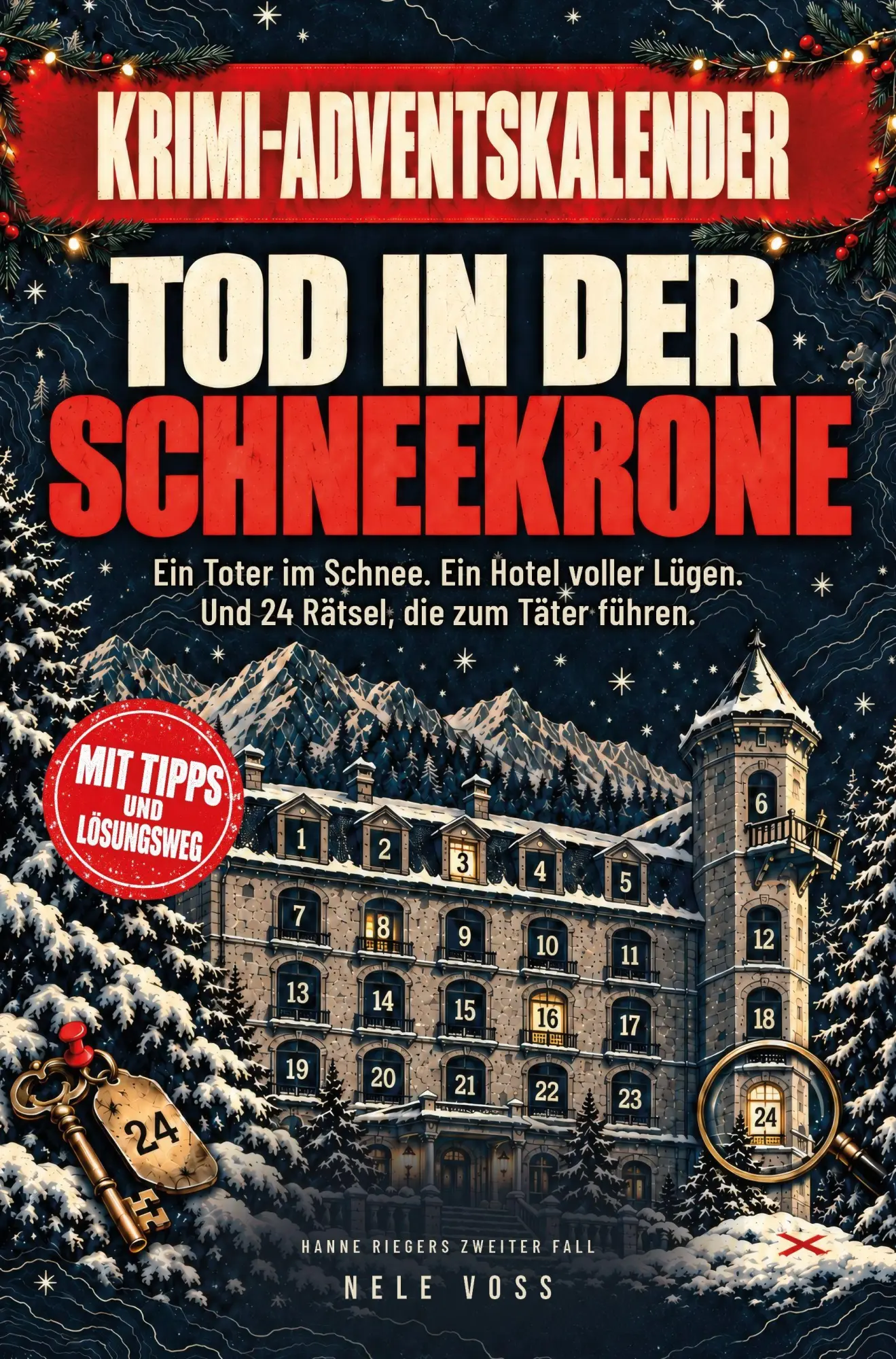 Cover: 9783911326568 | Tod in der Schneekrone - Krimi-Adventskalender für Erwachsene | Voss