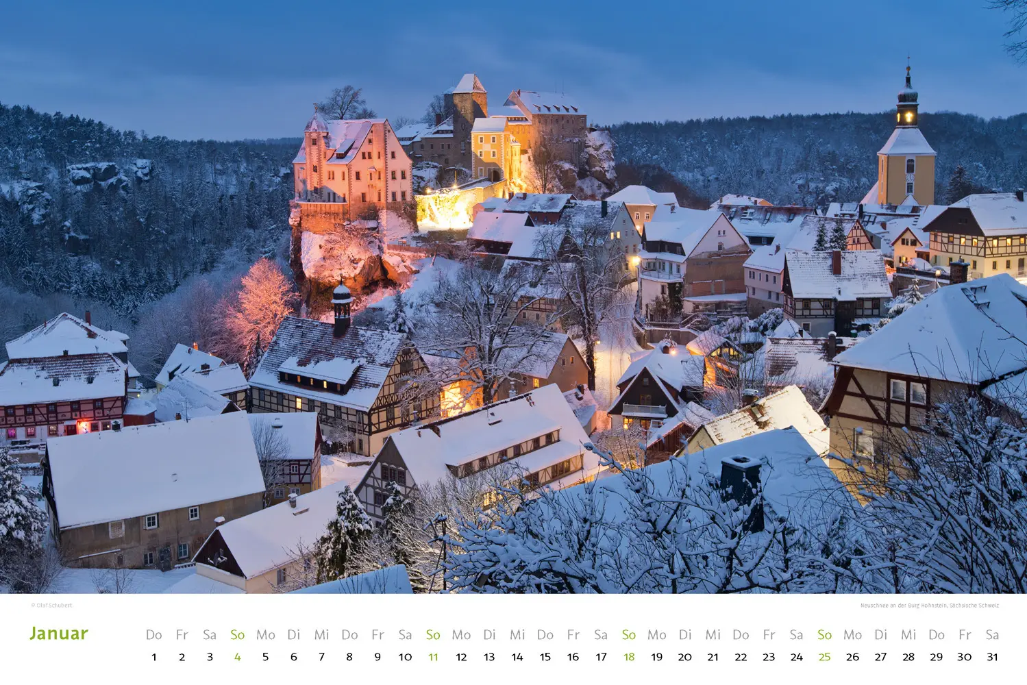 Bild: 9783938916568 | Kalender Sächsische &amp; Böhmische Schweiz 2026 | Wandkalender 45 x 30 cm