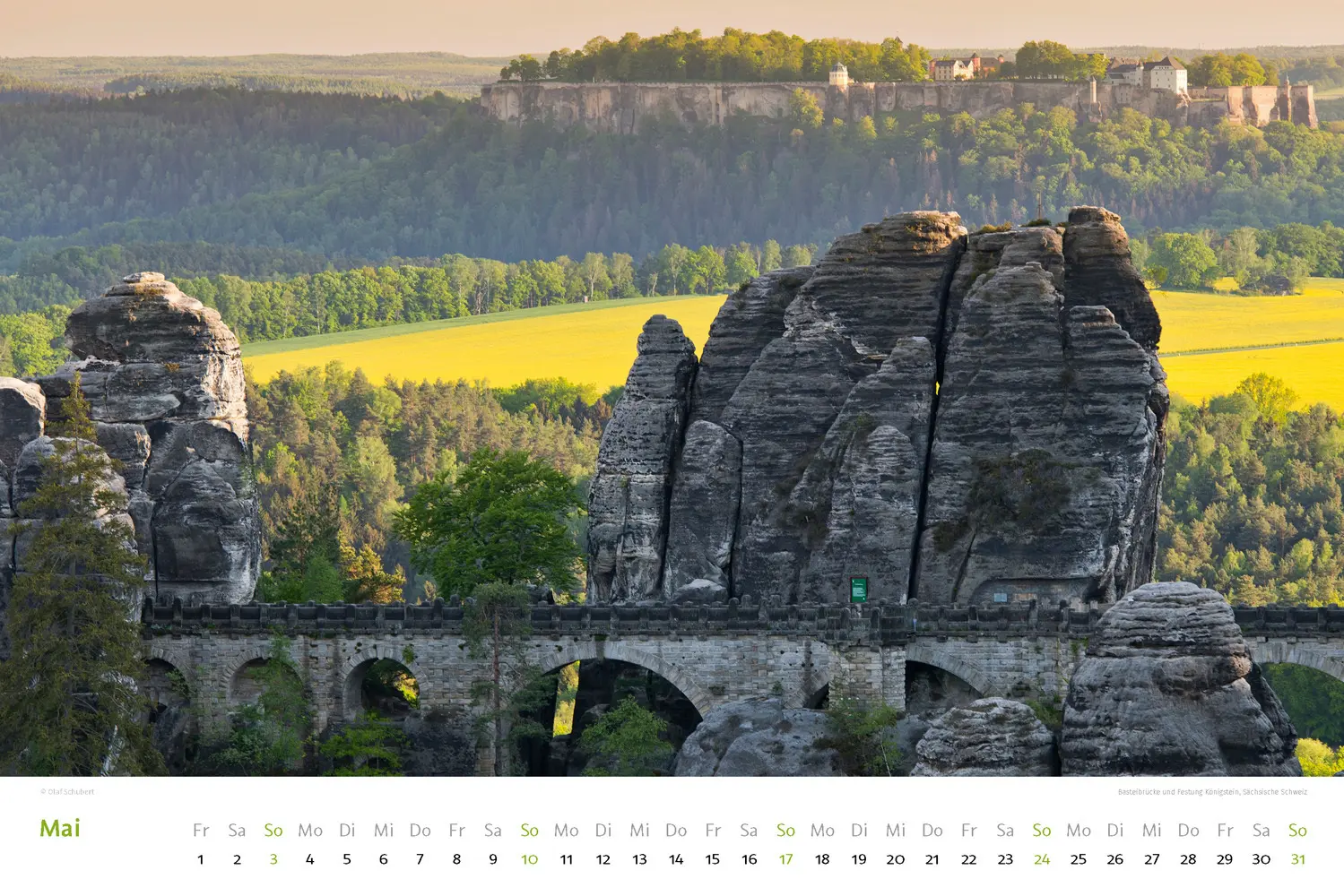 Bild: 9783938916568 | Kalender Sächsische &amp; Böhmische Schweiz 2026 | Wandkalender 45 x 30 cm