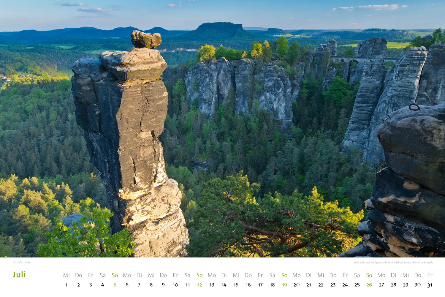 Bild: 9783938916568 | Kalender Sächsische &amp; Böhmische Schweiz 2026 | Wandkalender 45 x 30 cm