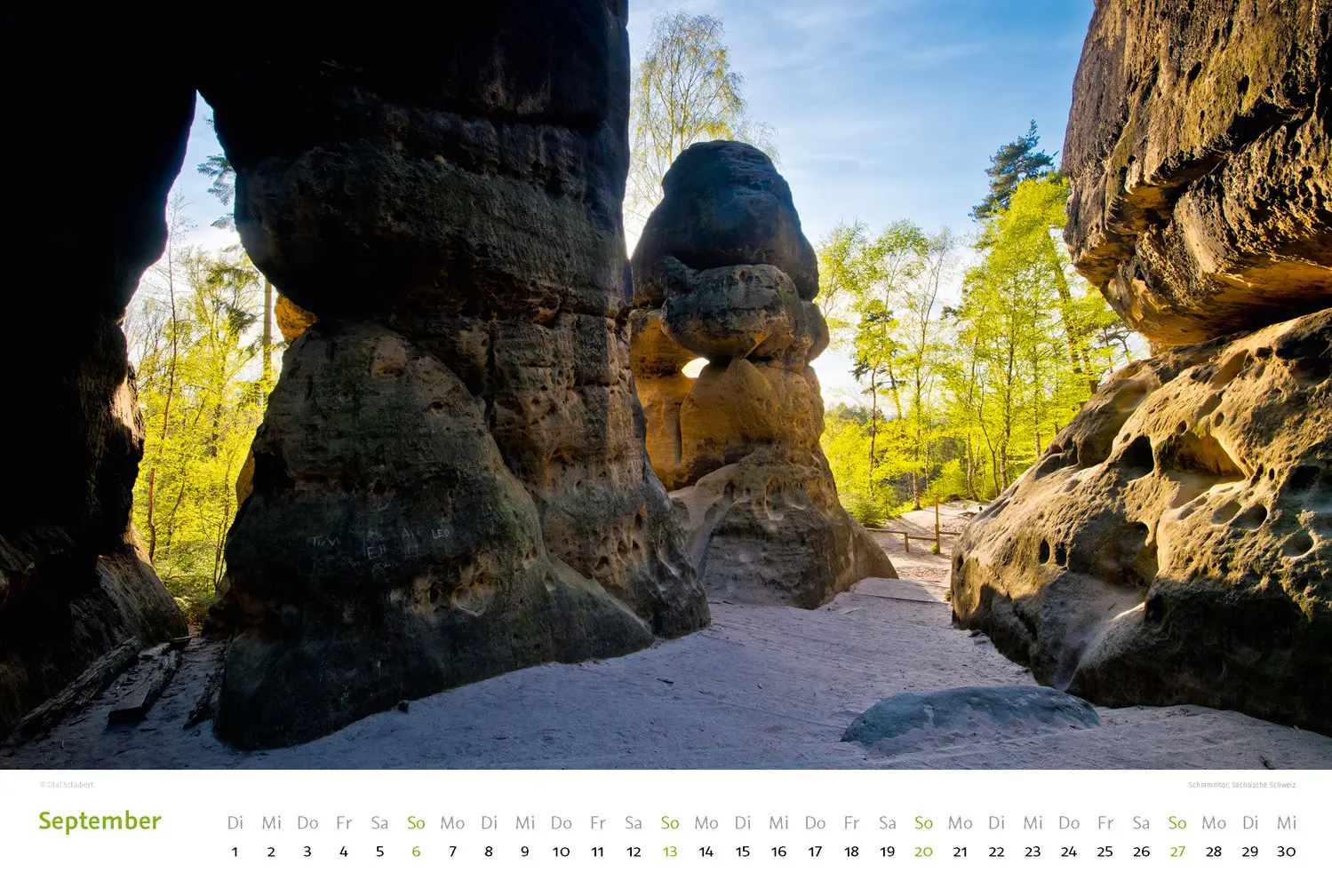 Bild: 9783938916568 | Kalender Sächsische &amp; Böhmische Schweiz 2026 | Wandkalender 45 x 30 cm