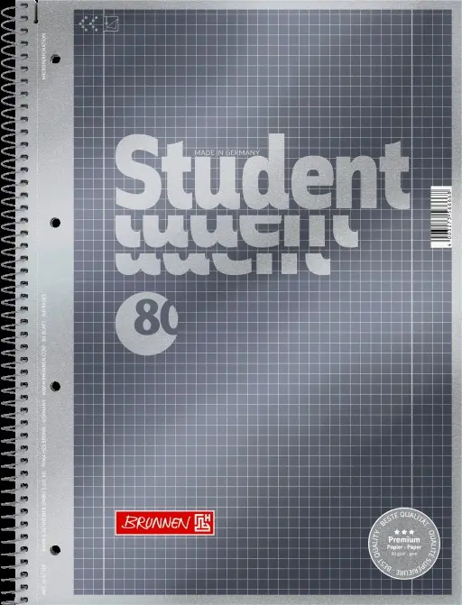 Cover: 4003273566668 | Brunnen Collegeblock Premium Student A4 Lineatur 28, anthrazit | 2025