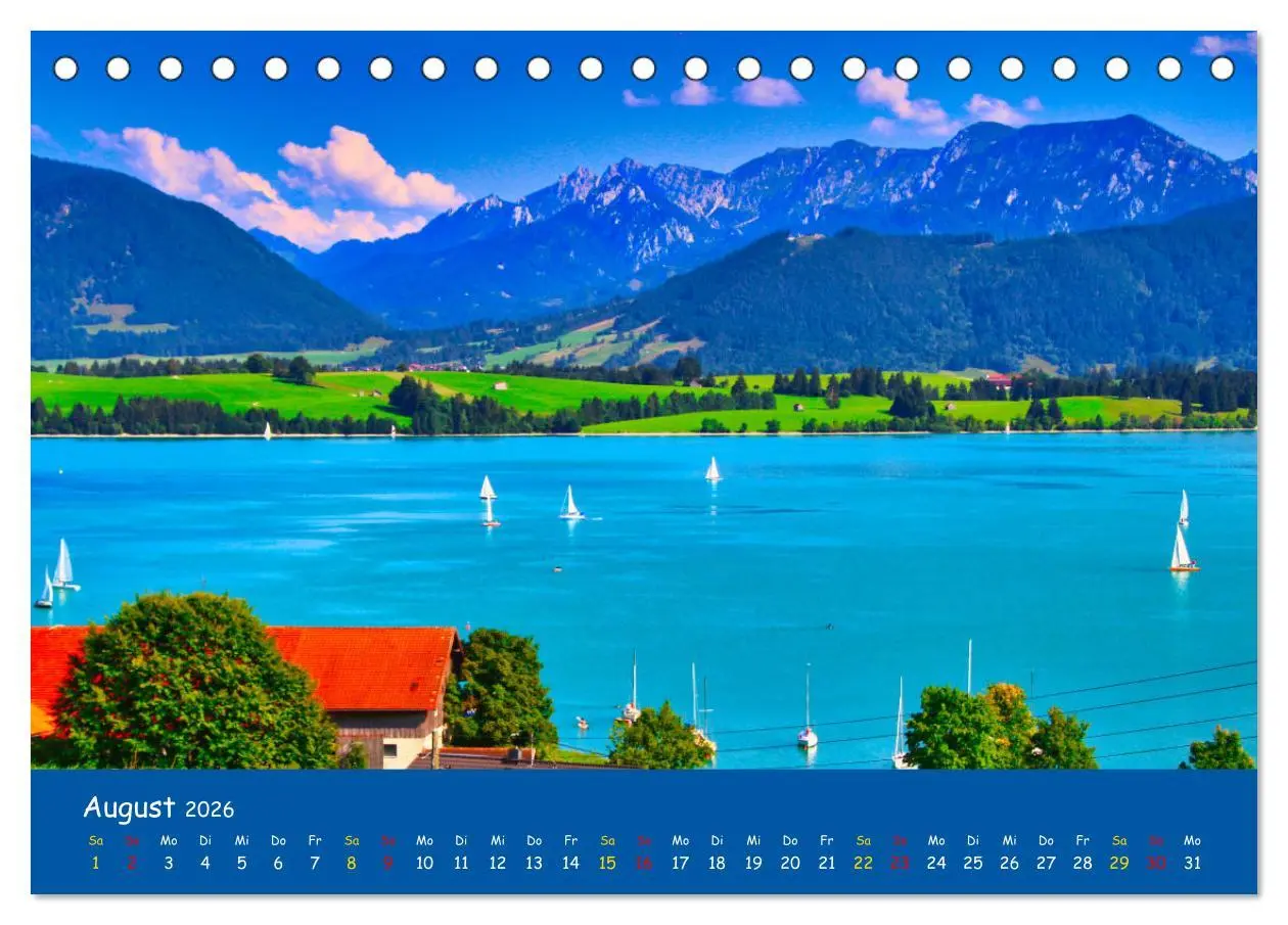 Bild: 9783457456668 | Allgäu Liebe (Tischkalender 2026 DIN A5 quer), CALVENDO Monatskalender