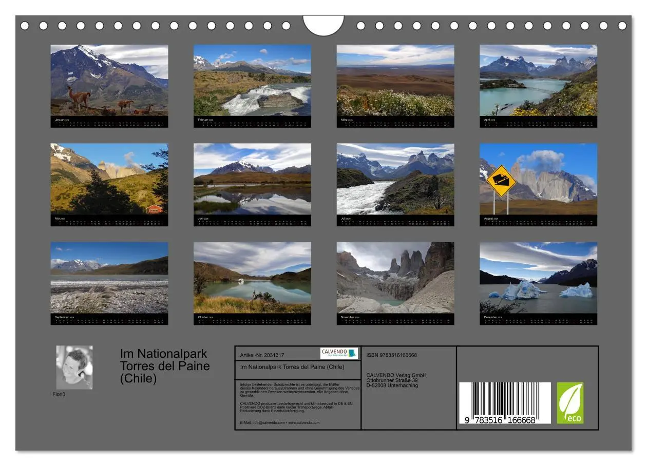 Bild: 9783516166668 | Im Nationalpark Torres del Paine (Chile) (Wandkalender 2026 DIN A4...