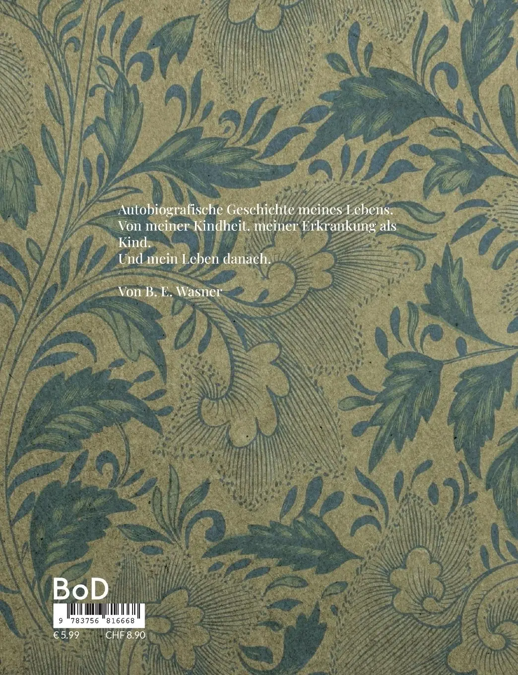 Rückseite: 9783756816668 | Résumé | Die Geschichte Meines Lebens! | B. E. Wasner | Taschenbuch