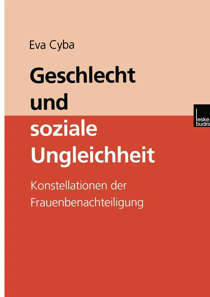 Cover: 9783810026668 | Geschlecht und soziale Ungleichheit | Eva Cyba | Taschenbuch | 298 S.