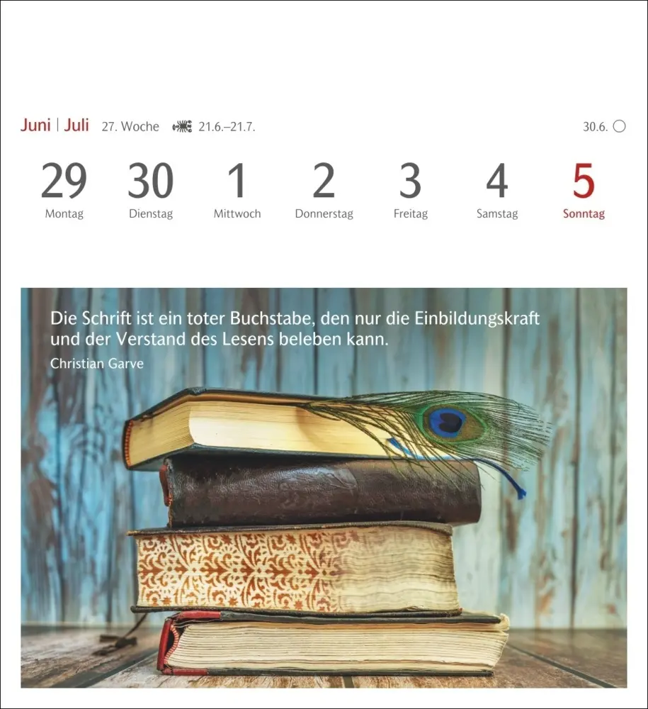 Bild: 9783840036668 | Die Welt der Bücher Postkartenkalender 2026 - Wochenkalender mit 53...