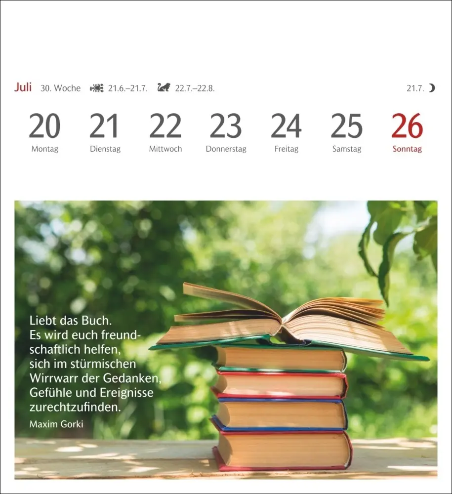 Bild: 9783840036668 | Die Welt der Bücher Postkartenkalender 2026 - Wochenkalender mit 53...