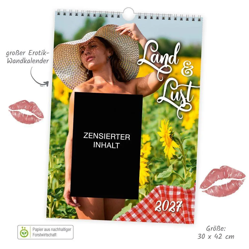 Bild: 9783988026668 | TRÖTSCH - Erotikkalender Land &amp; Lust 2027 | KG | Kalender | 24 S.