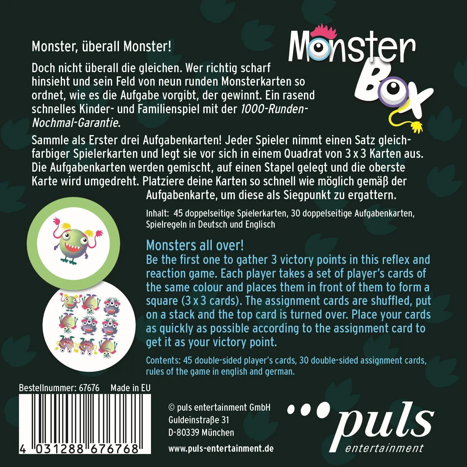 Bild: 4031288676768 | Monster Box | Das monsterschnelle Kartenlegdrehsuchspiel. | Gerd Reger