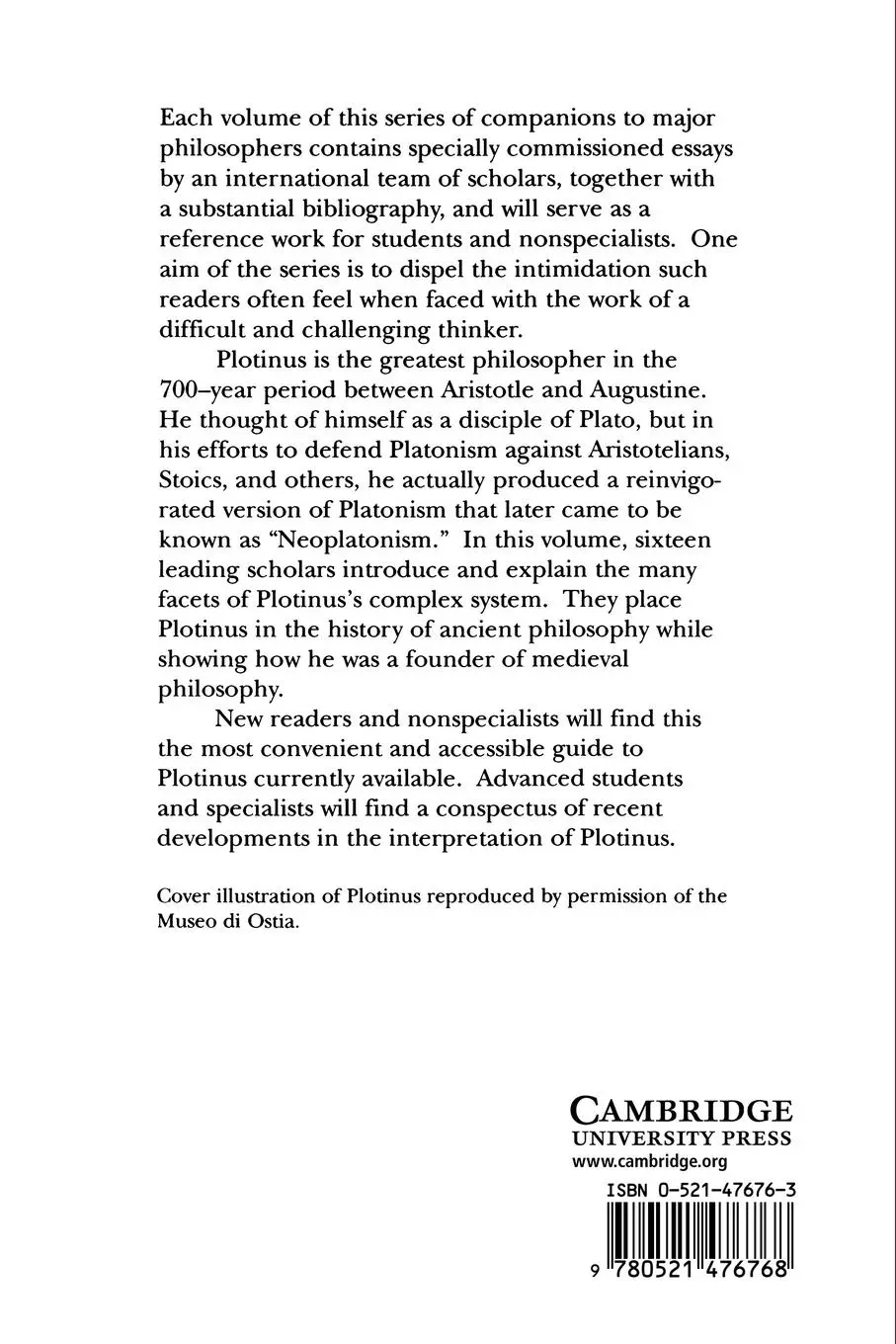 Rückseite: 9780521476768 | The Cambridge Companion to Plotinus | Lloyd P. Gerson | Taschenbuch