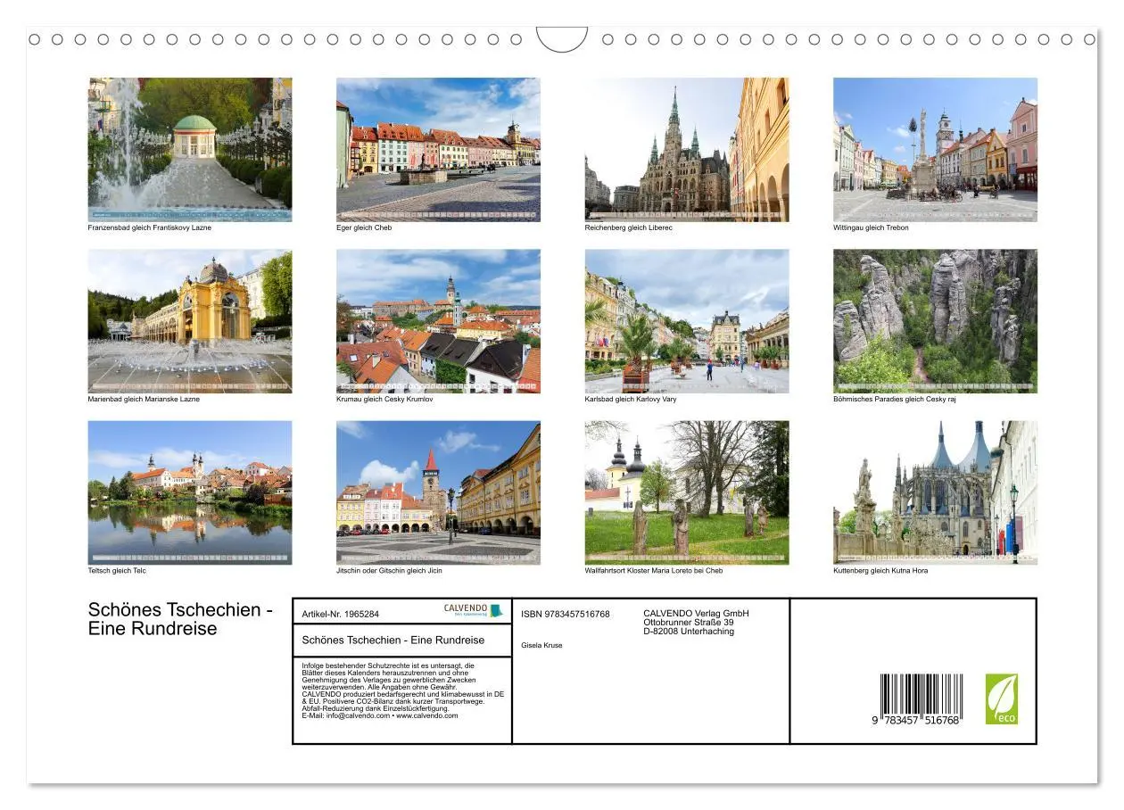 Bild: 9783457516768 | Schönes Tschechien - Eine Rundreise (Wandkalender 2026 DIN A3...