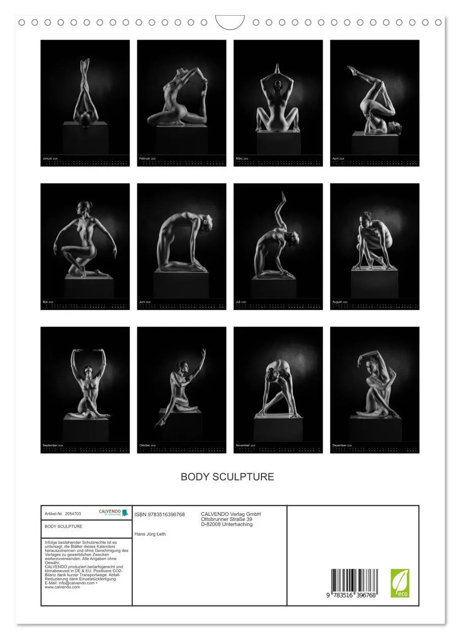 Bild: 9783516396768 | BODY SCULPTURE (Wandkalender 2026 DIN A3 hoch), CALVENDO...