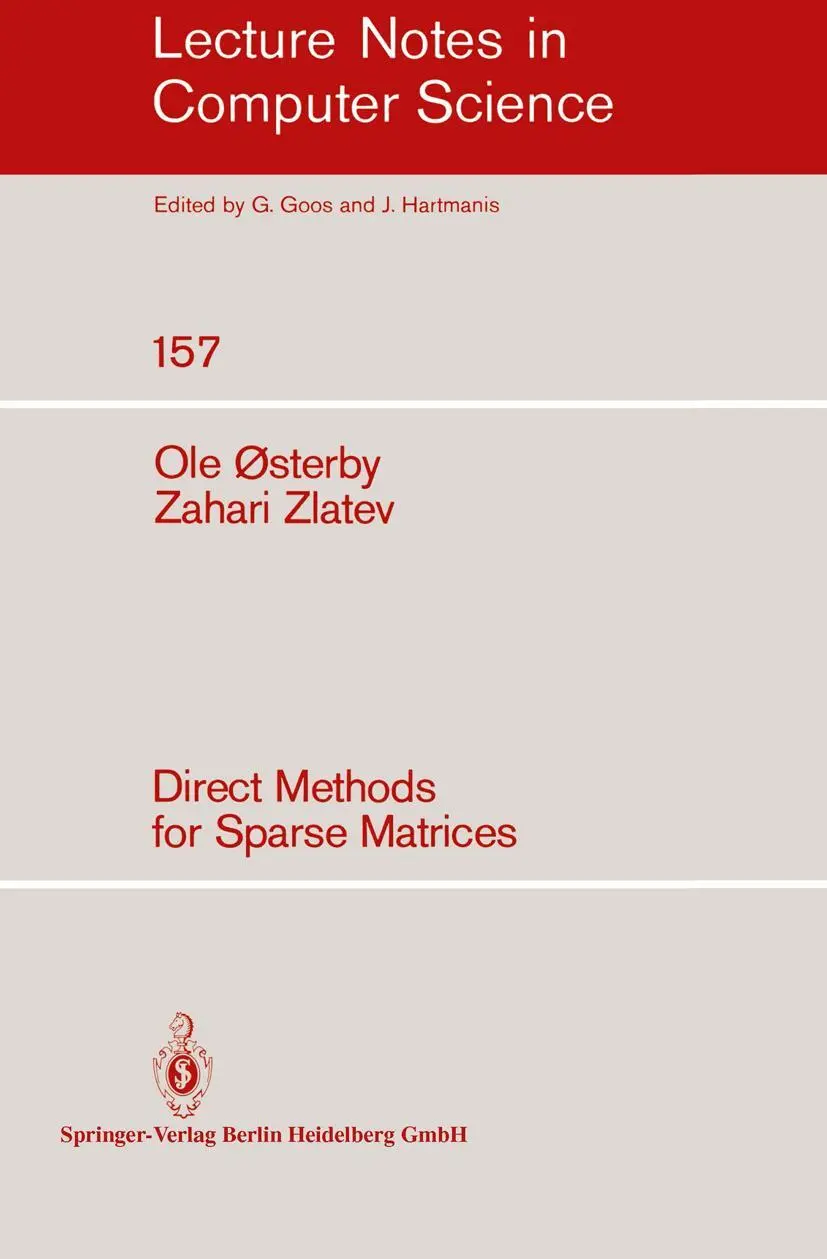 Cover: 9783540126768 | Direct Methods for Sparse Matrices | O. Osterby (u. a.) | Taschenbuch