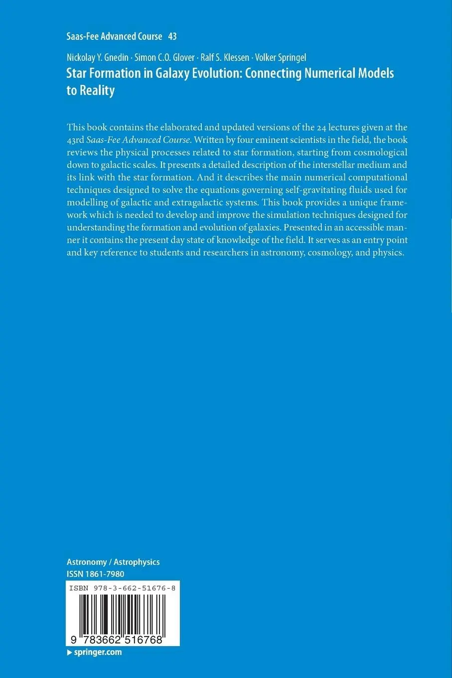 Rückseite: 9783662516768 | Star Formation in Galaxy Evolution: Connecting Numerical Models to...