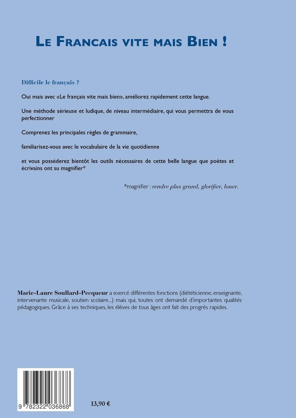 Rückseite: 9782322036868 | Le Français vite mais Bien | Marie-Laure Soullard-Pecqueur | Buch