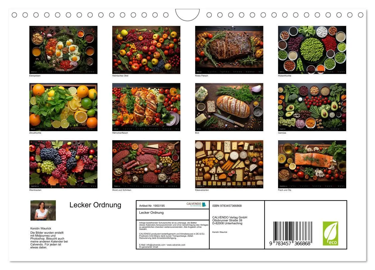 Bild: 9783457366868 | Lecker Ordnung (Wandkalender 2026 DIN A4 quer), CALVENDO...