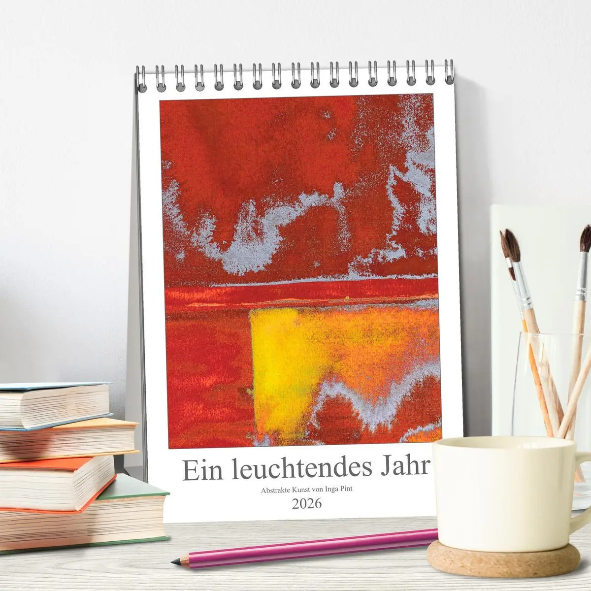 Bild: 9783516386868 | Ein leuchtendes Jahr: Abstrakte Kunst von Inga Pint (Tischkalender...