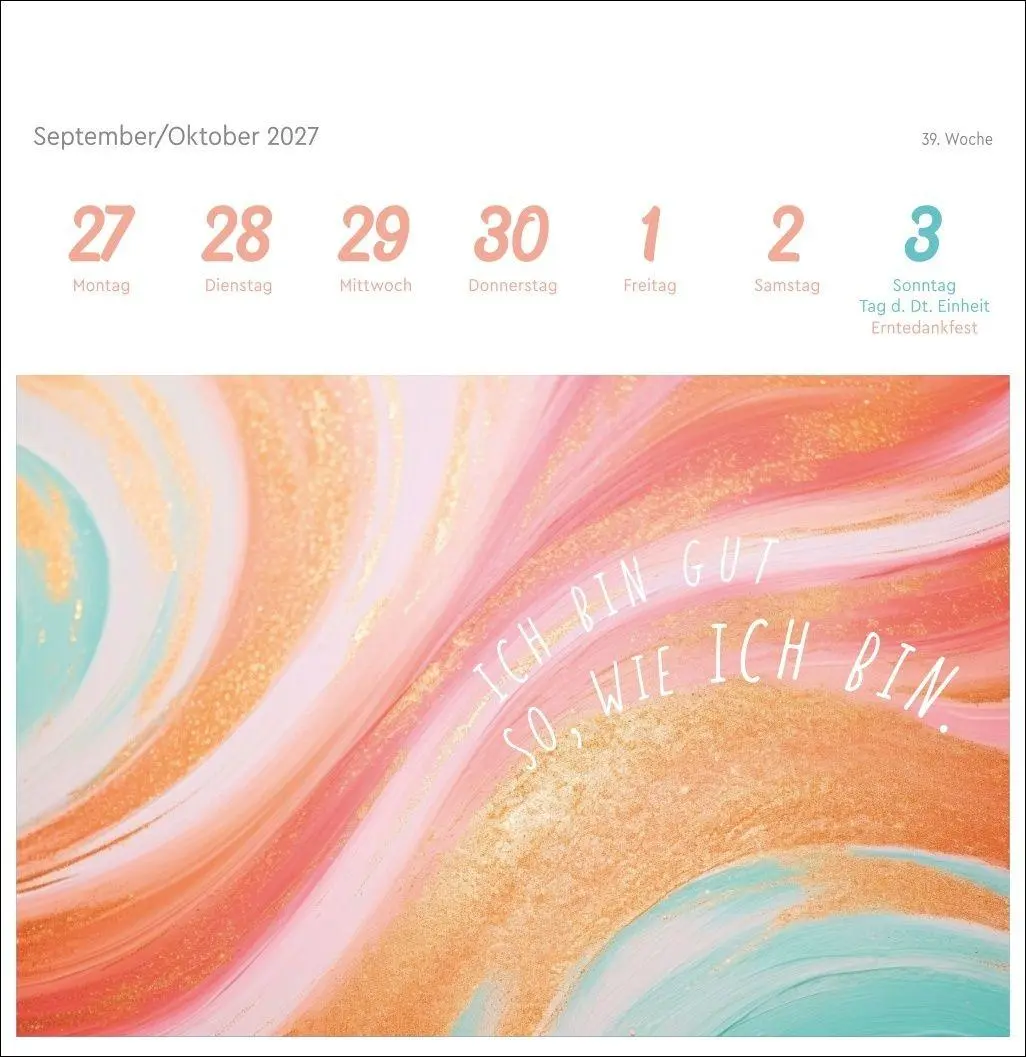 Bild: 9783756416868 | Ich bin einzigartig und wertvoll Premium-Postkartenkalender 2027 -...